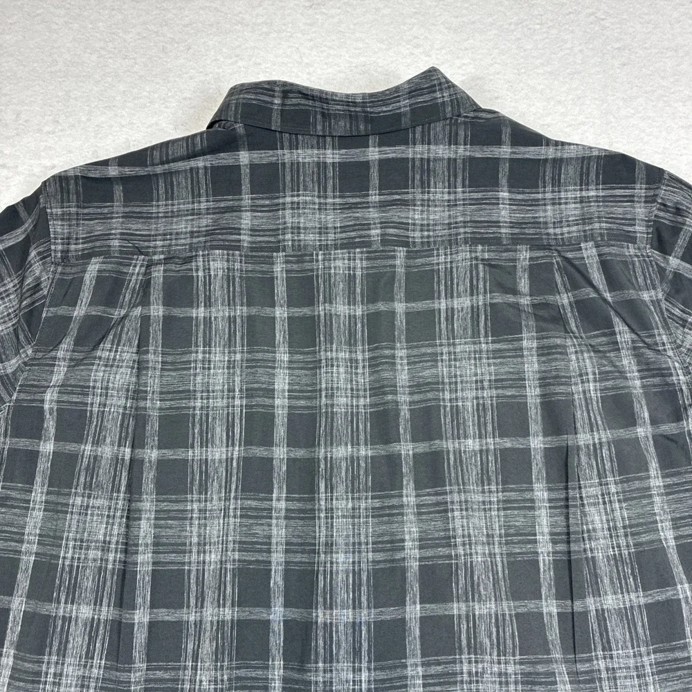 Merrell Mens Hiking Shirt M Plaid Button Down Lightweight‎ Optiwick UPF 30+